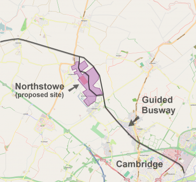 Northstowe_and_Guided_busway_map