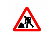 Road works sign