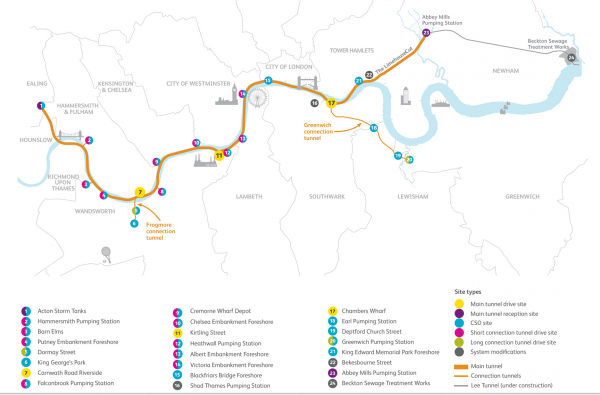 Thames Tideway route