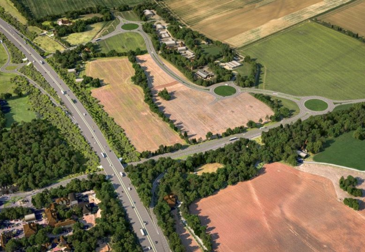 Project involves building a new motorway underpass to the west of the existing M27 Junction 10