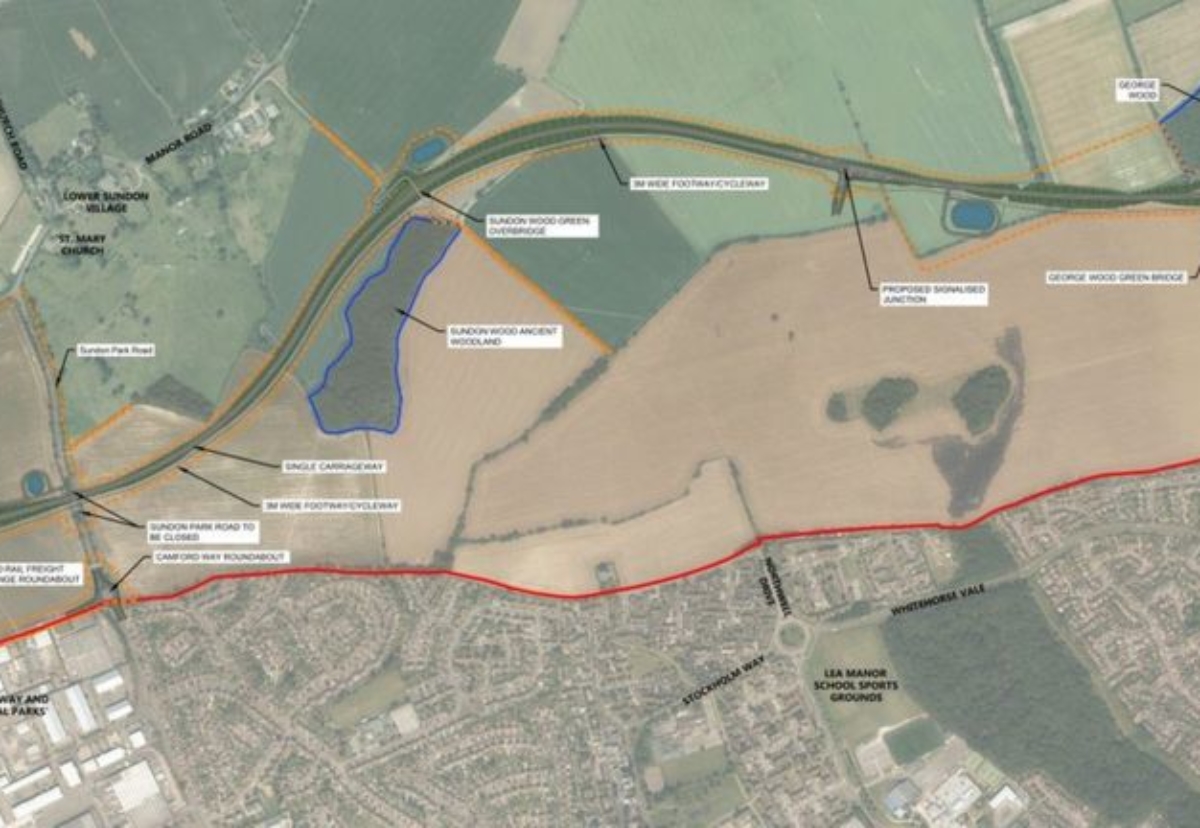 The new road would be 2.75 miles long and could create part of a northern bypass for Luton