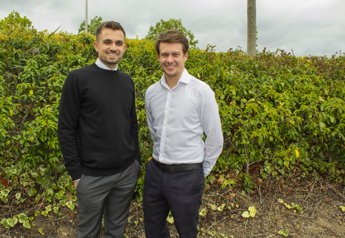 Kyle Fowler of Original Joinery with Luke Hopkins of company accountants Anderson Barrowcliff