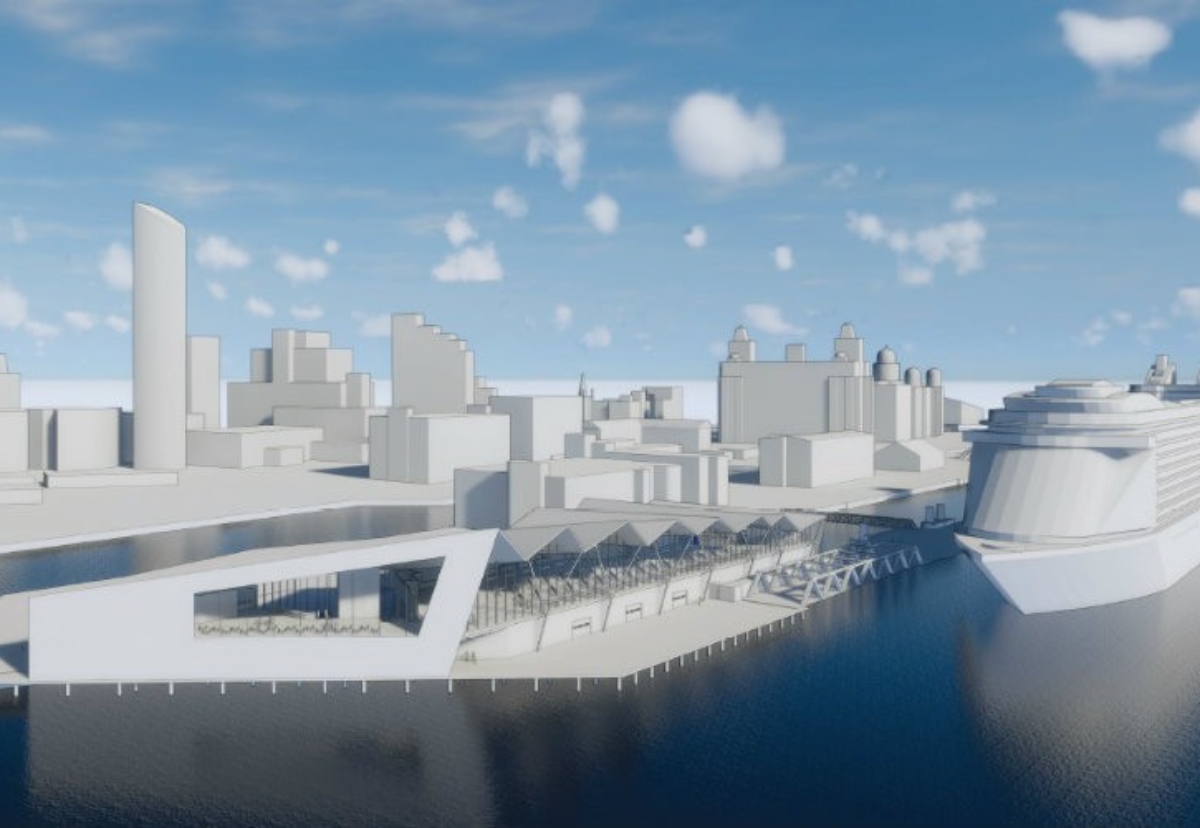 Proposed new terminal at Princes Dock