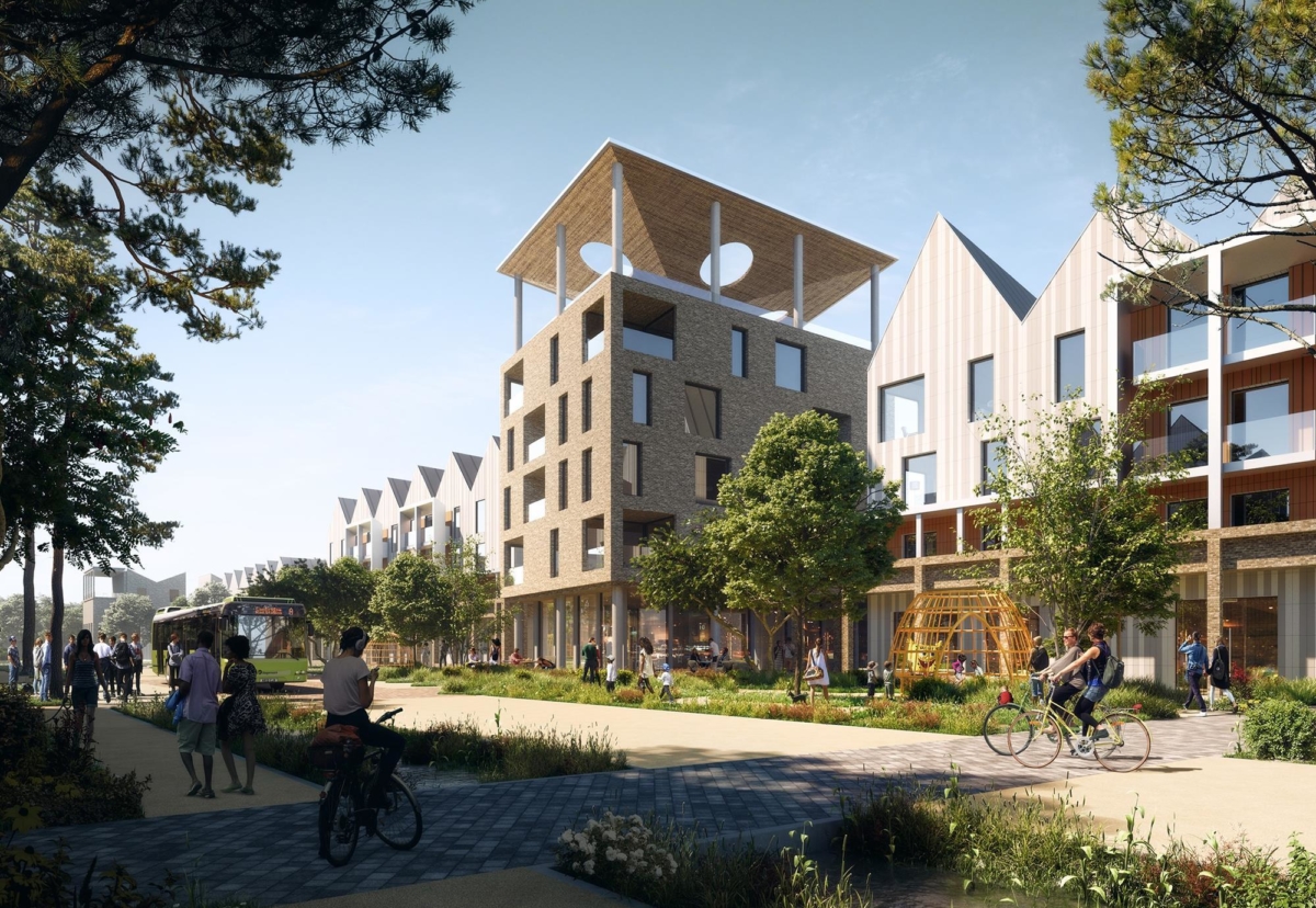 The new village of Inholm will be the largest in the UK to be manufactured offsite using modern volumetric construction