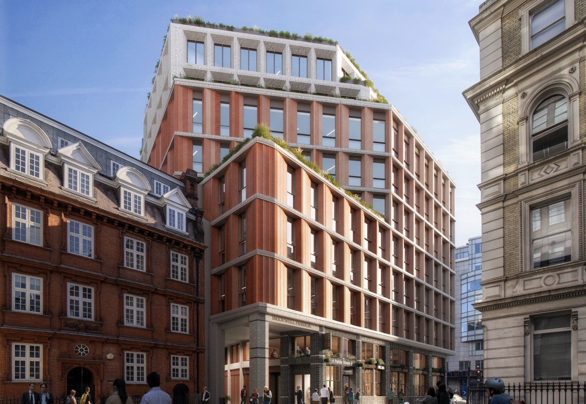 HOK designed the Fleet House retrofit in New Bridge Street