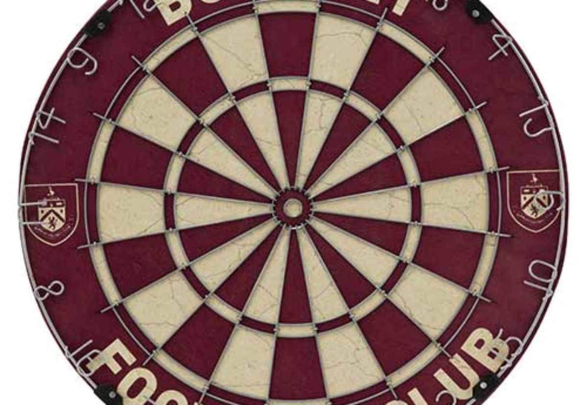 I've already been browsing the Burnley club shop to spend the winnings. A club dart board would fill a gap above my mantelpiece