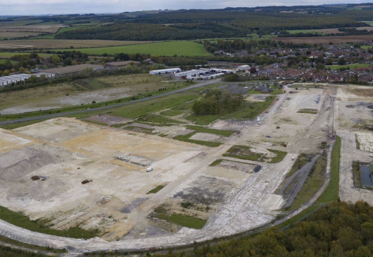 Site clearance work is nearly complete on the huge plot