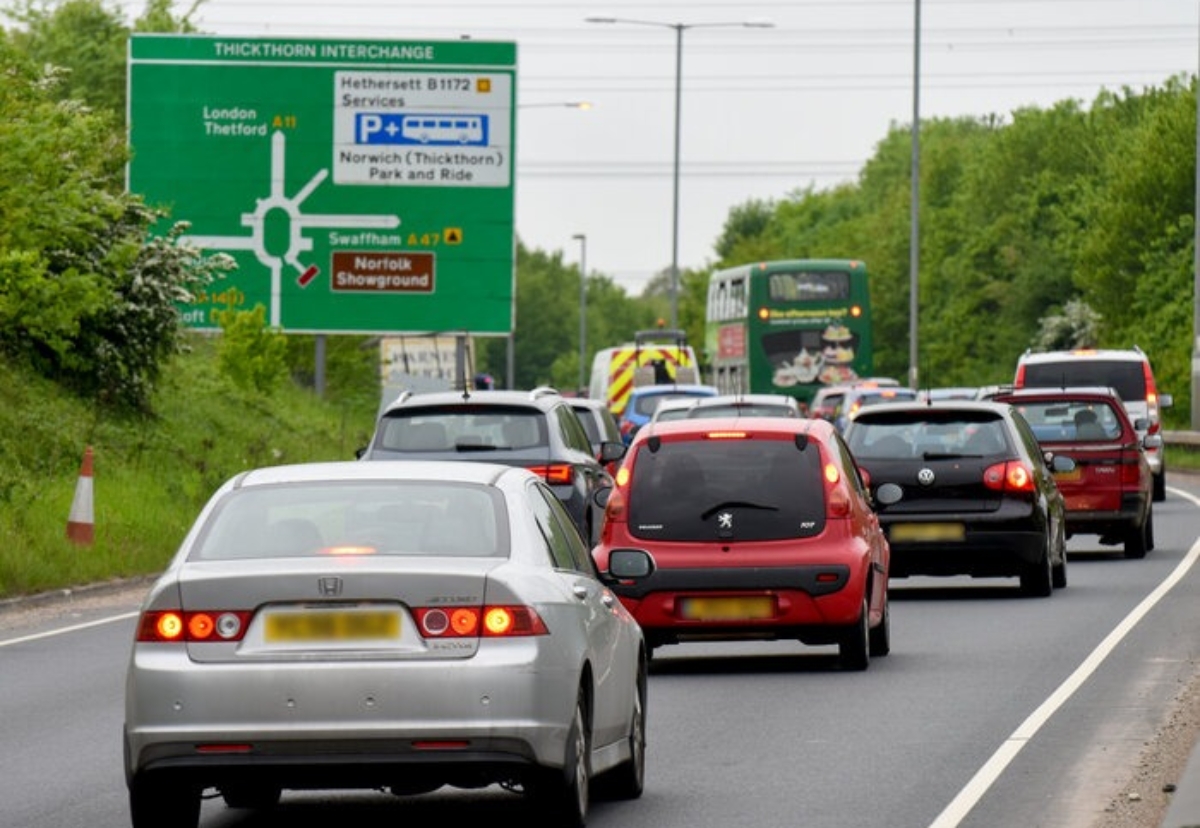 Thickthorn junction: One of the busiest sections of the A47
