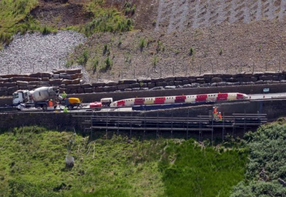 The A59 between Skipton and Harrogate has a long history of land slips in the land above the road west of Blubberhouses.