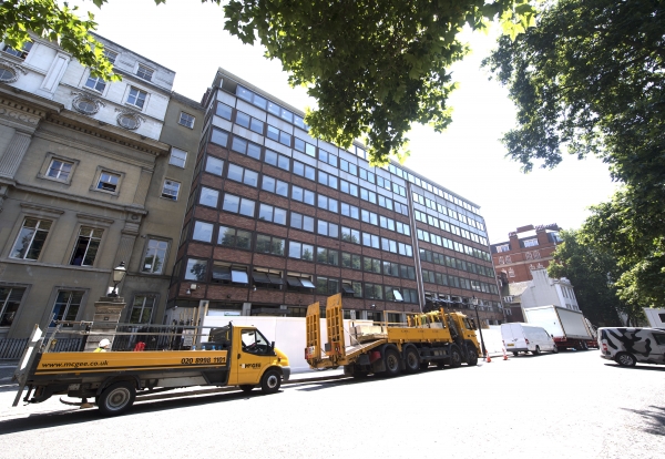 The former home of Cancer Research UK is coming down