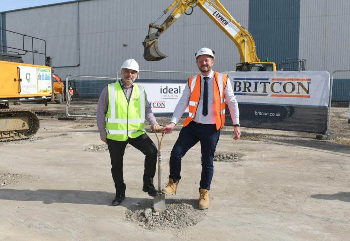 Ideal Heating chief operations officer, Jason Speedy, left, and Britcon managing director Nick Shepherd at the site in Hull