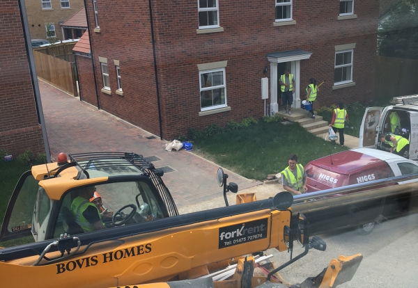 Ongoing repair work at a Bovis Homes development
