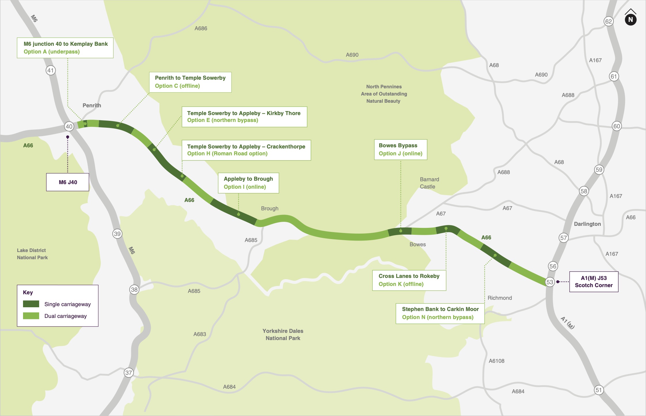 A66 TransPennine £1bn upgrade route picked