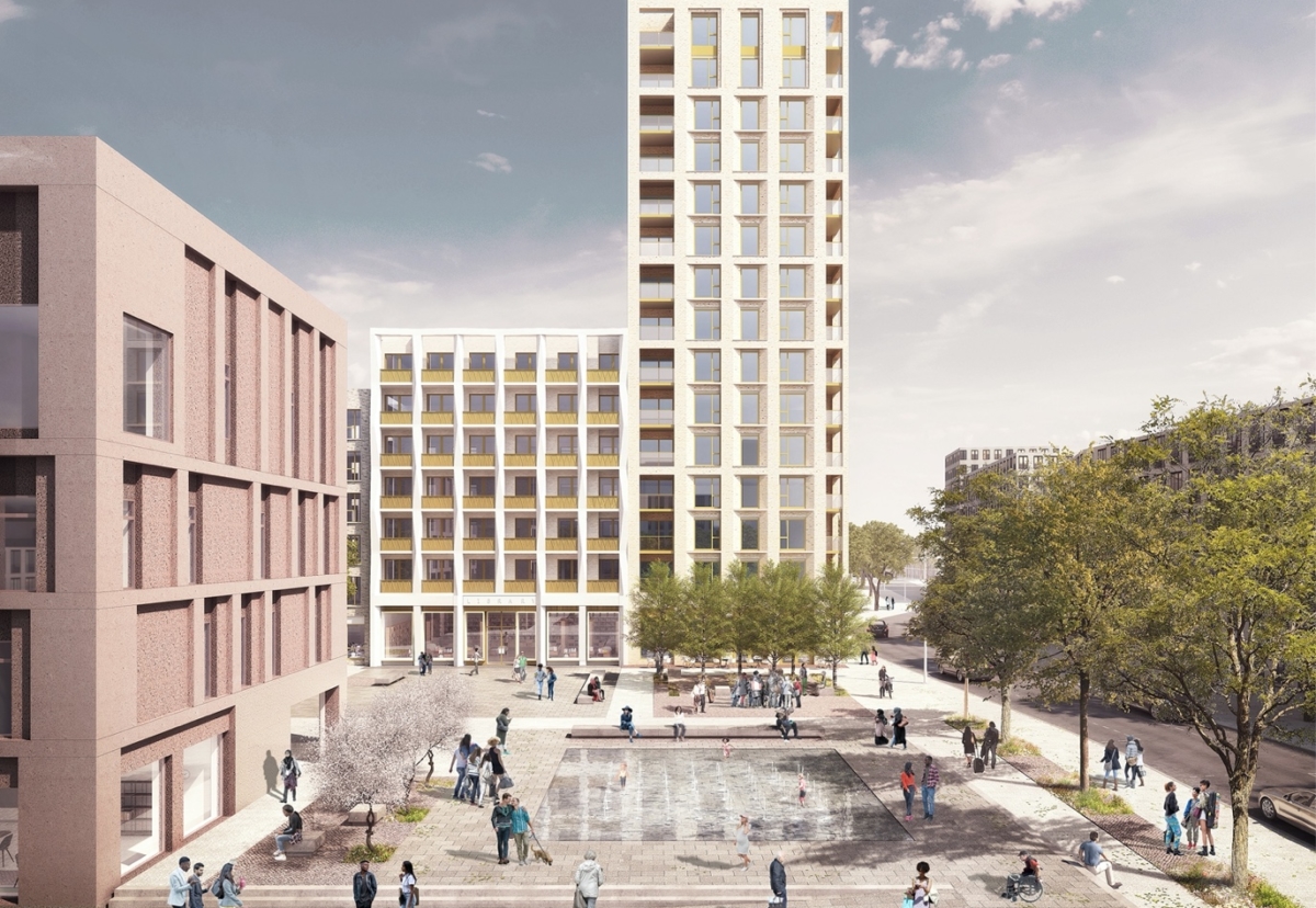 Aylesbury Estate plot 18 was designed by HTA Design and includes Duggan Morris Architects