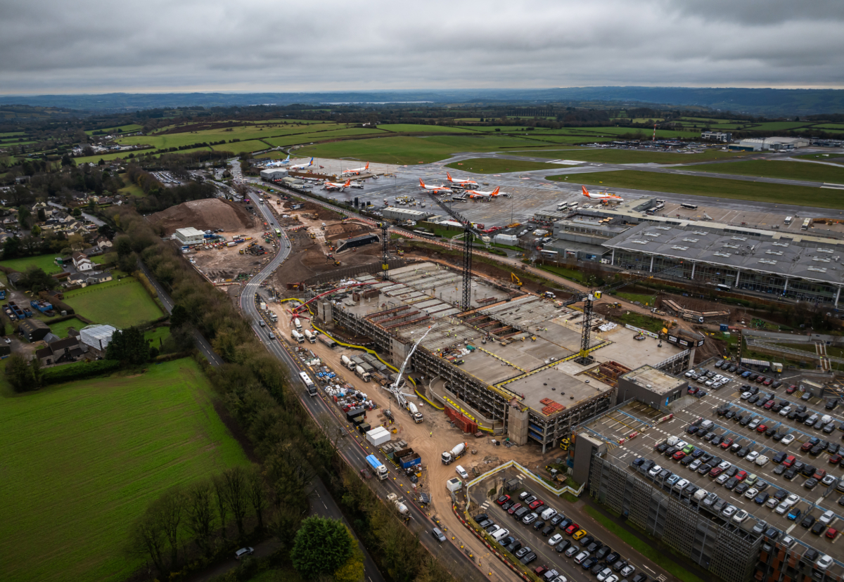 Statom has been working on a multi-storey car park at Bristol Airport