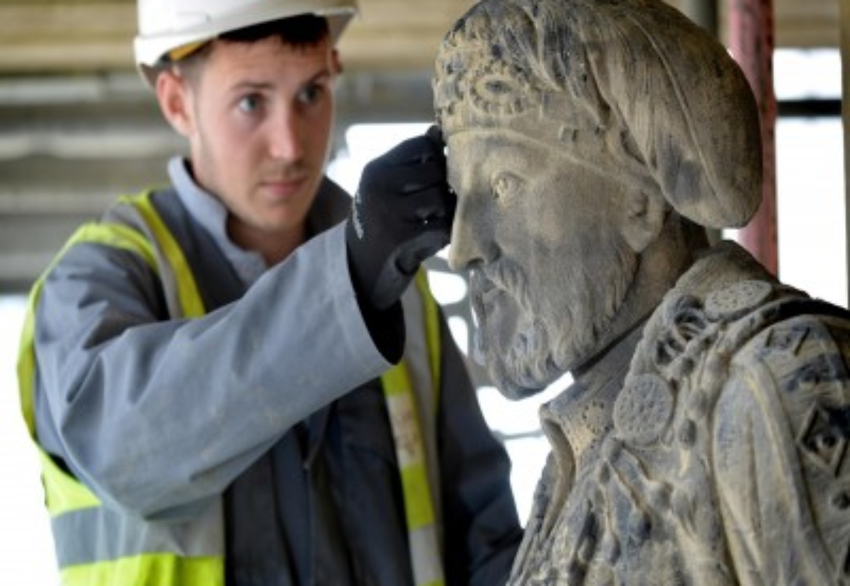 William Aneley is half-way through the restoration of the grade I listed Bradford City Hall
