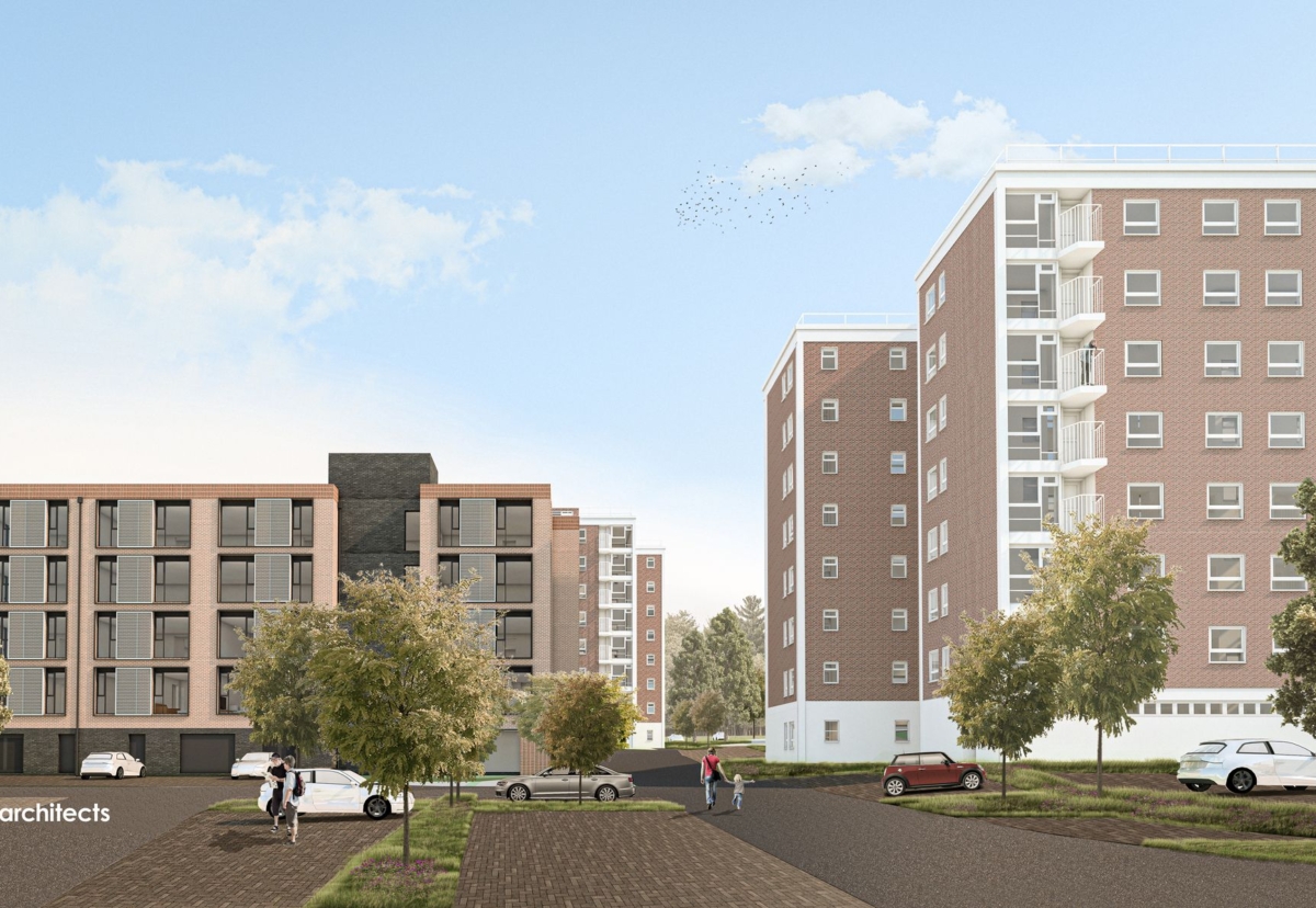 The Winnall Flats project is located on the outskirts ofWinchester