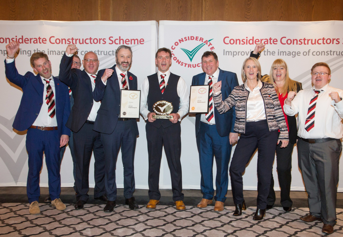 The winning team from CR Civil Engineering