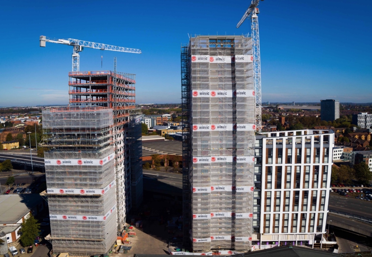 Winvic has topped out its Fairfax Street 1,200 room student scheme in Coventry