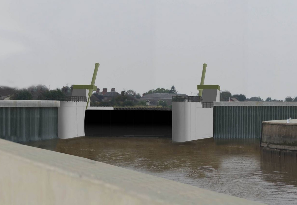 Tidal barrier will feature a moveable gate across the River Witham