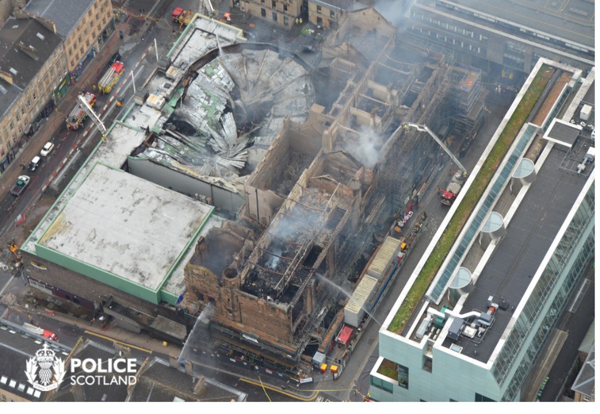Pictures from the Police Scotland helicopter reveal the extent of the damage
