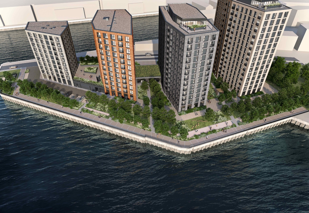 Four-block Dockside scheme designed by architect 3DReid 