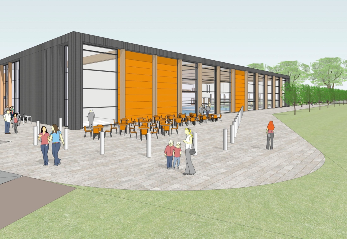 The new centre will boast bigger facilities, including a sports hall and 25m swimming pool