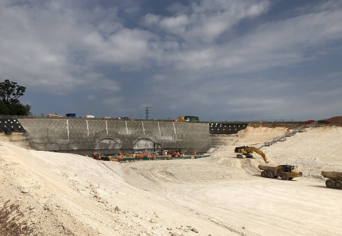 TBM portals at South Portal Chalfont Lane site