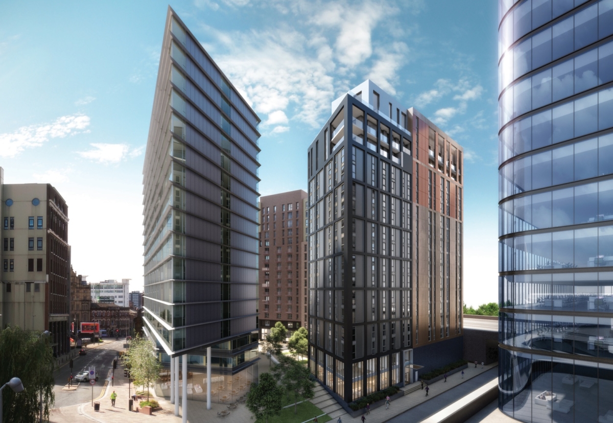 Three new residential towers will complete redevelopment of the southern part of the Greengate Regeneration Area 