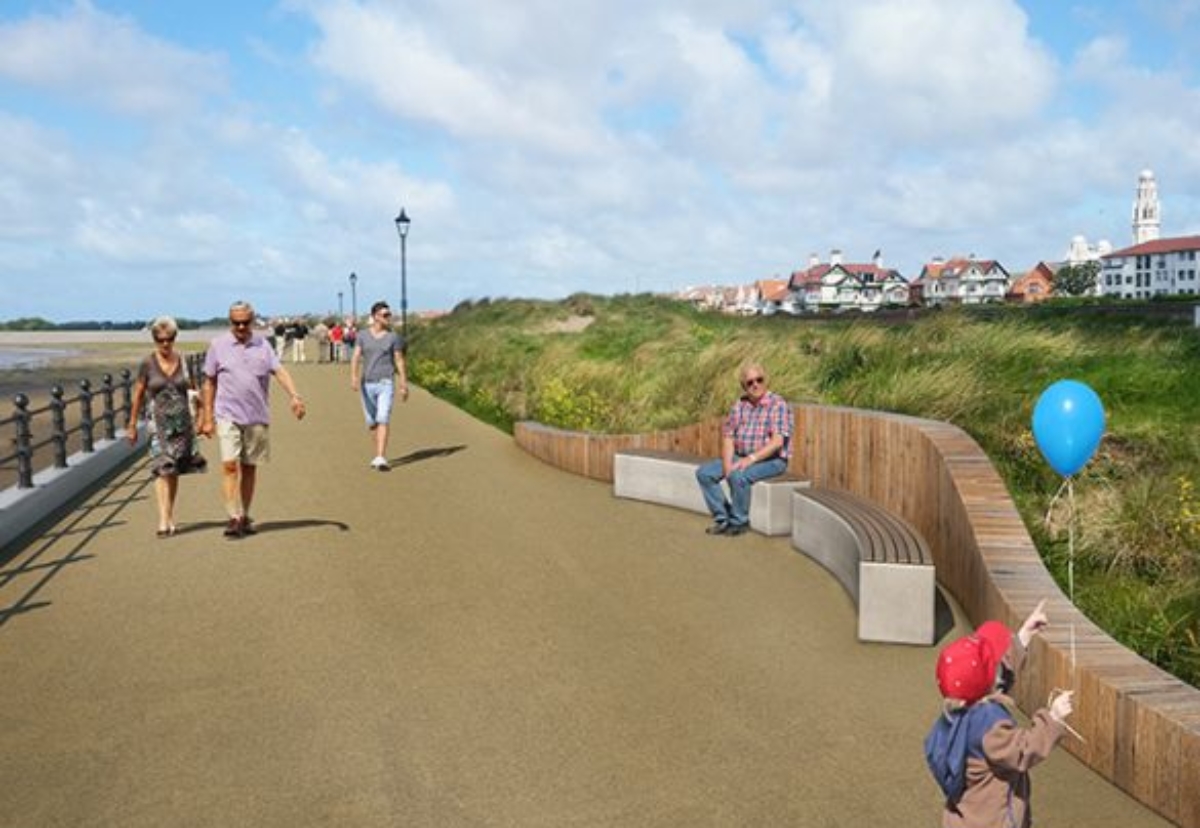Coastal defences from Fairhaven to Church Scar will provide a new promemade.