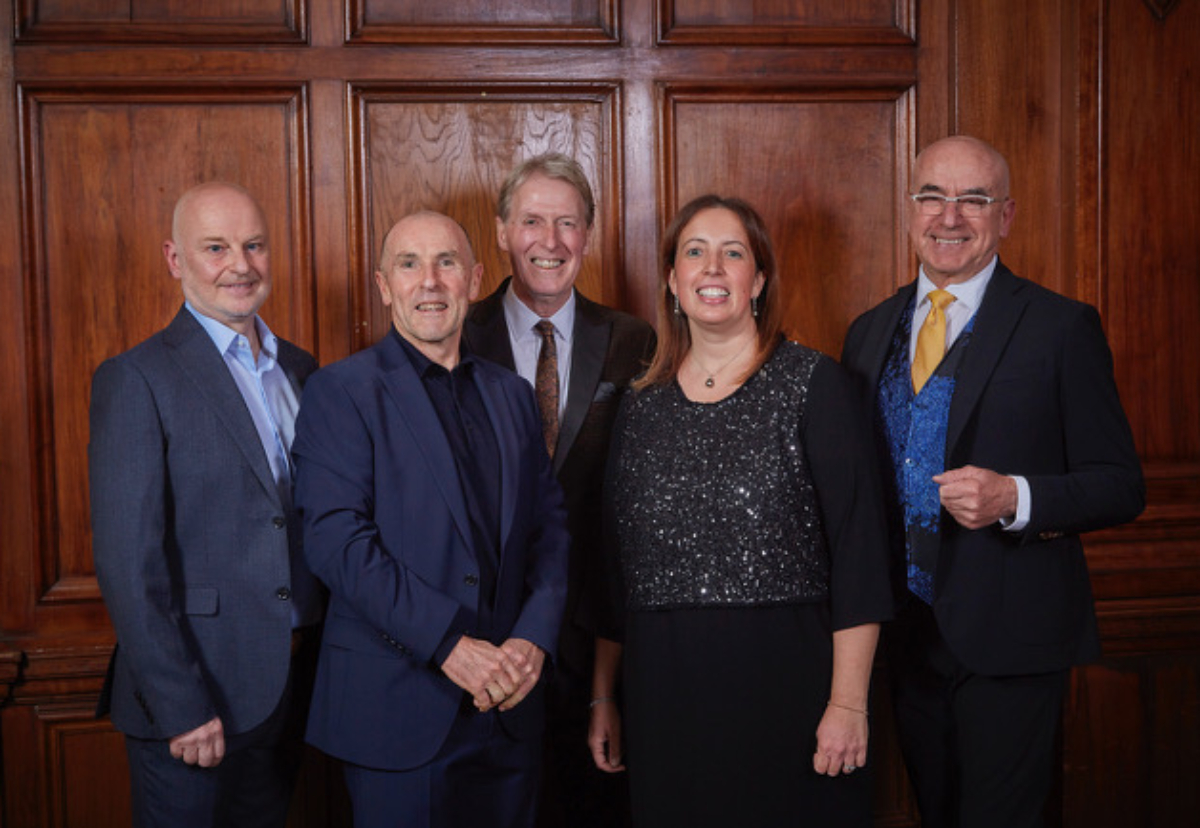 Left to right: Patrick Swift, Brian McEvoy, Gordon Taylor from Floorplan with Lorenza Corazza and Carlo Valerio from JVP.