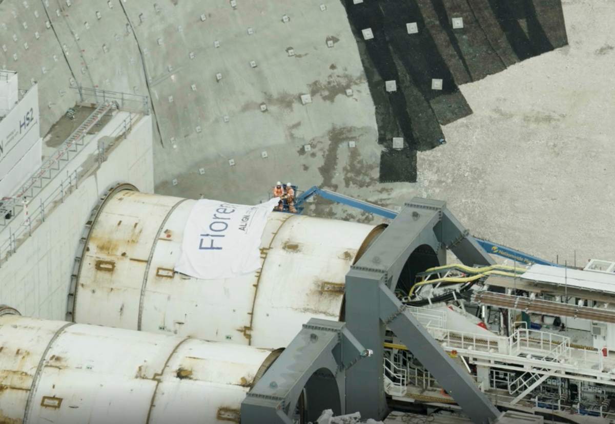 TBM Florence readied to start the tunnelling phase of HS2