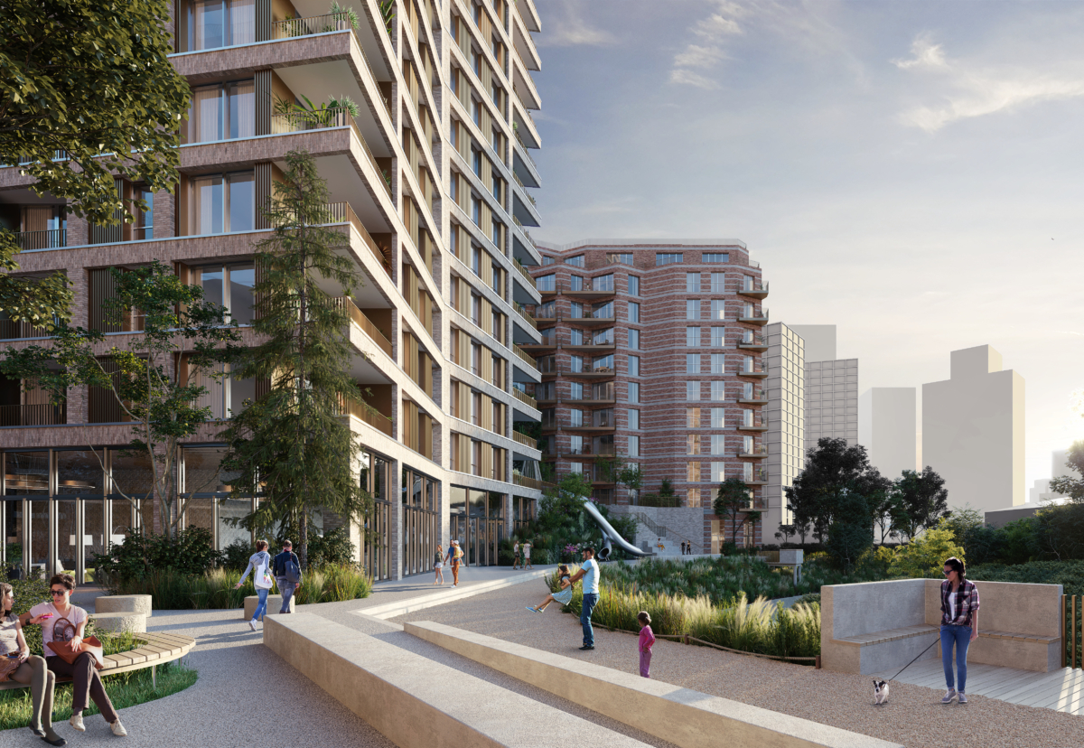 Four Wembley residential towers will contain one, two and three bedroom apartments