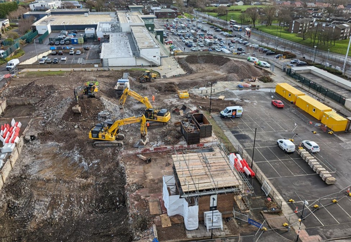 The site now and below how it will eventually look