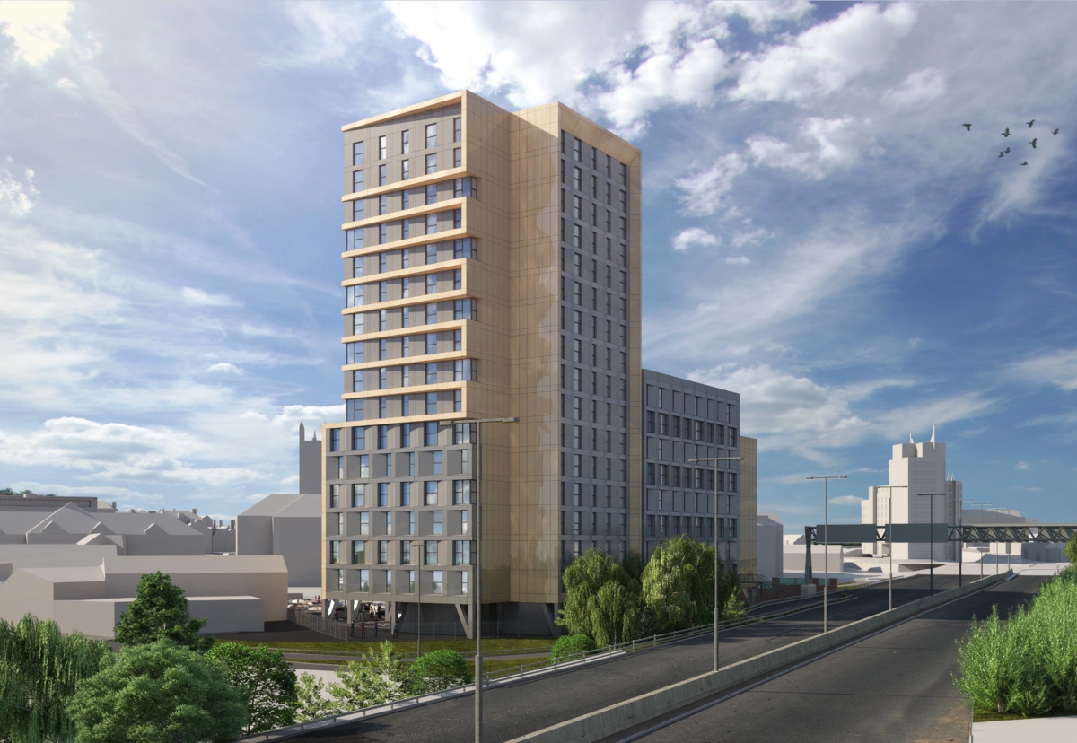 The Landmark will be the tallest bloick of flats in Derby if approved