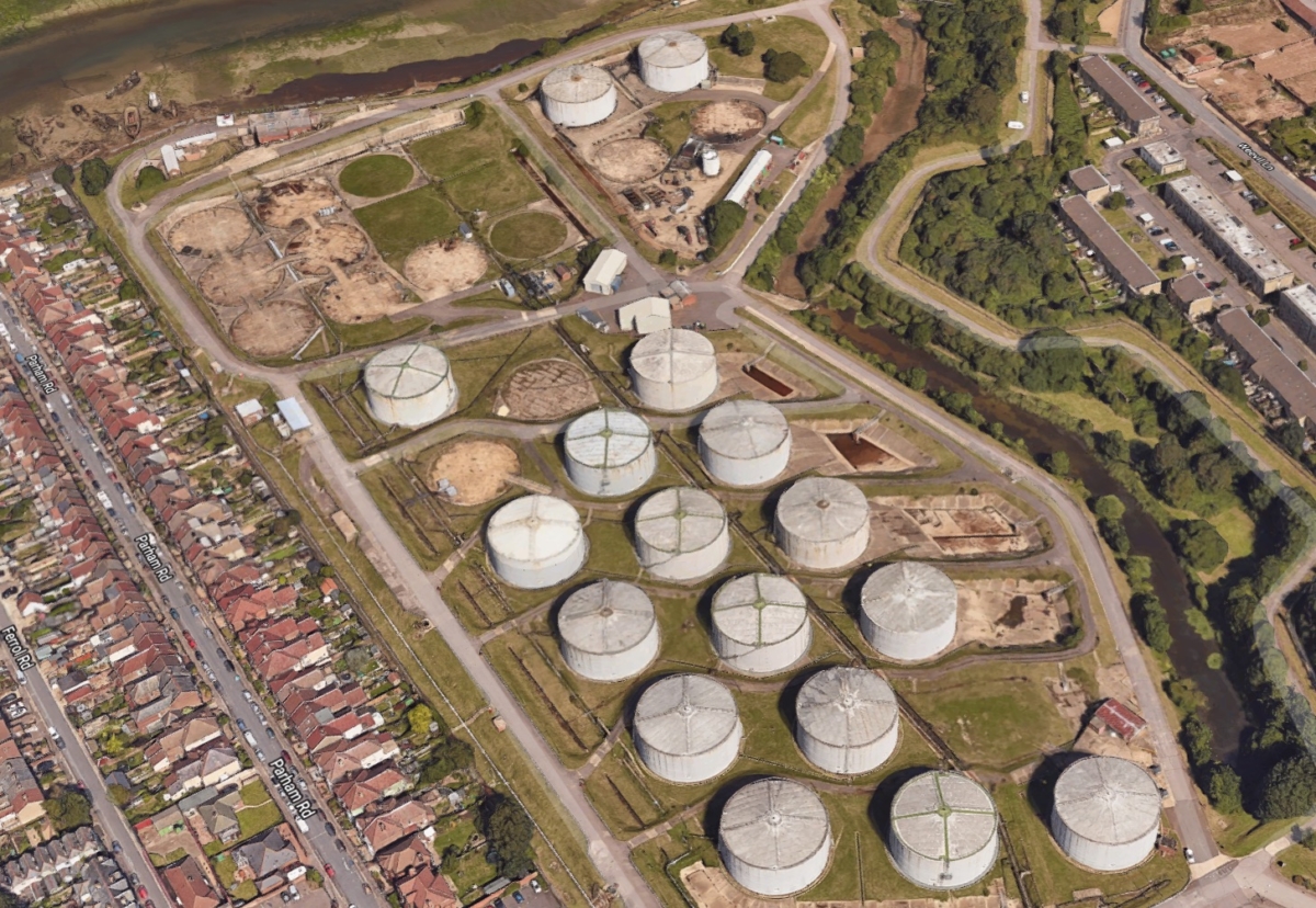 Gosport fuel farm presently consists of 17 fuel tanks