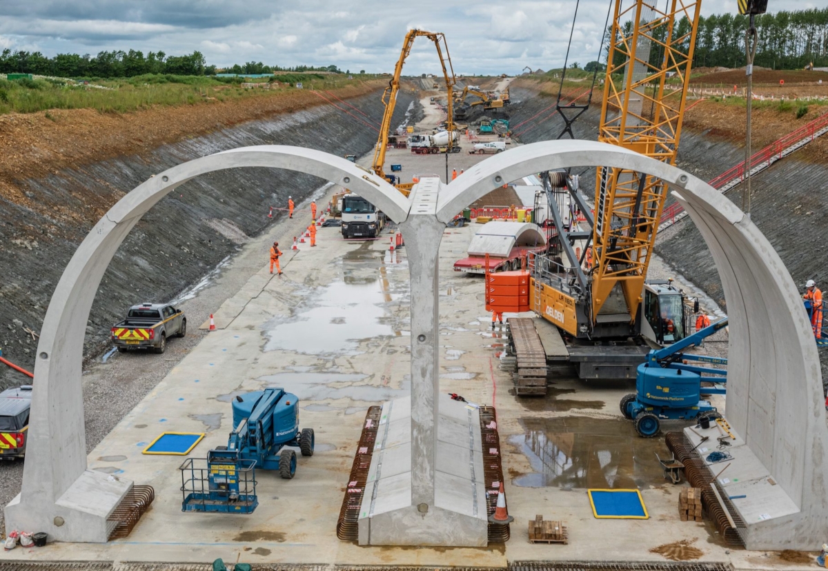 The first segments installed at the site