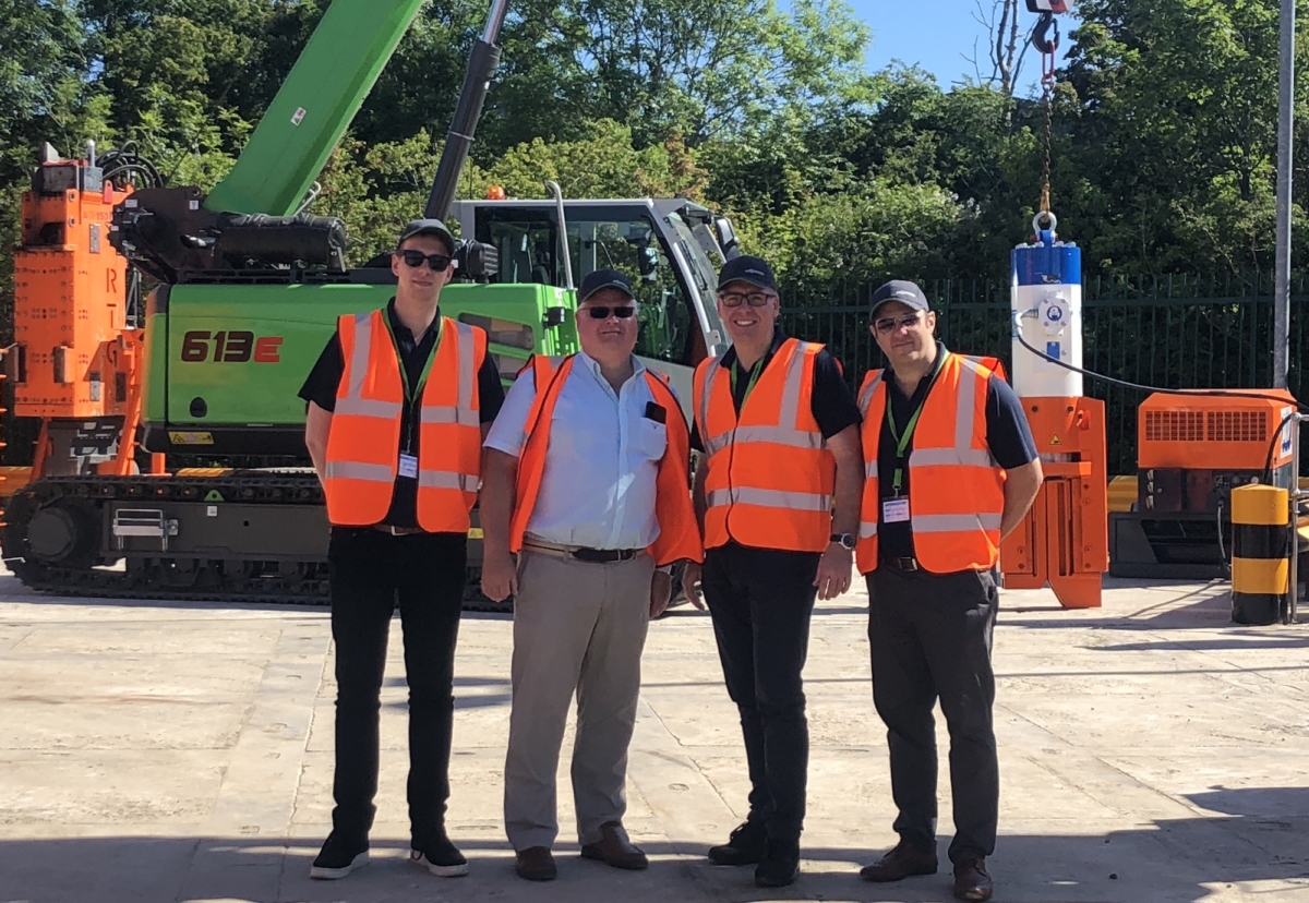 Visitors included the Fussey Piling team (David Savile of Fussey Piling, Robert Law of AGD Equipment Ltd, Graham Hall and Ben Jones of Fussey Piling). 