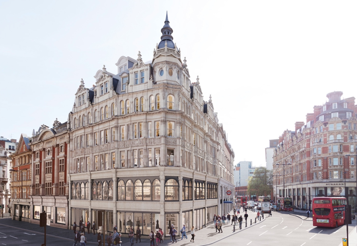 Knightsbridge block to be redeveloped with historic facade retained at south east corner of the site
