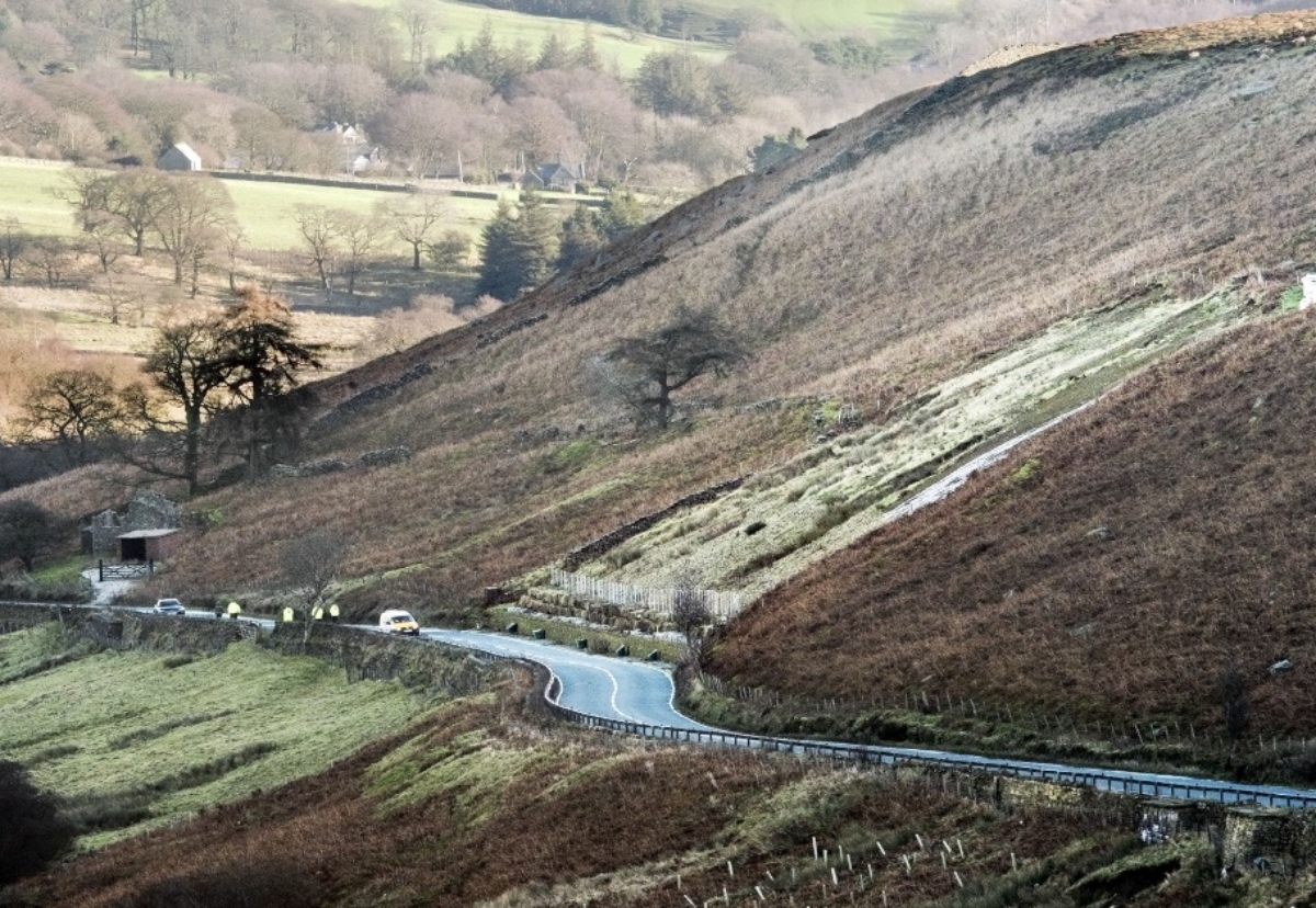 A59 at Kex Hill has a history of landslips