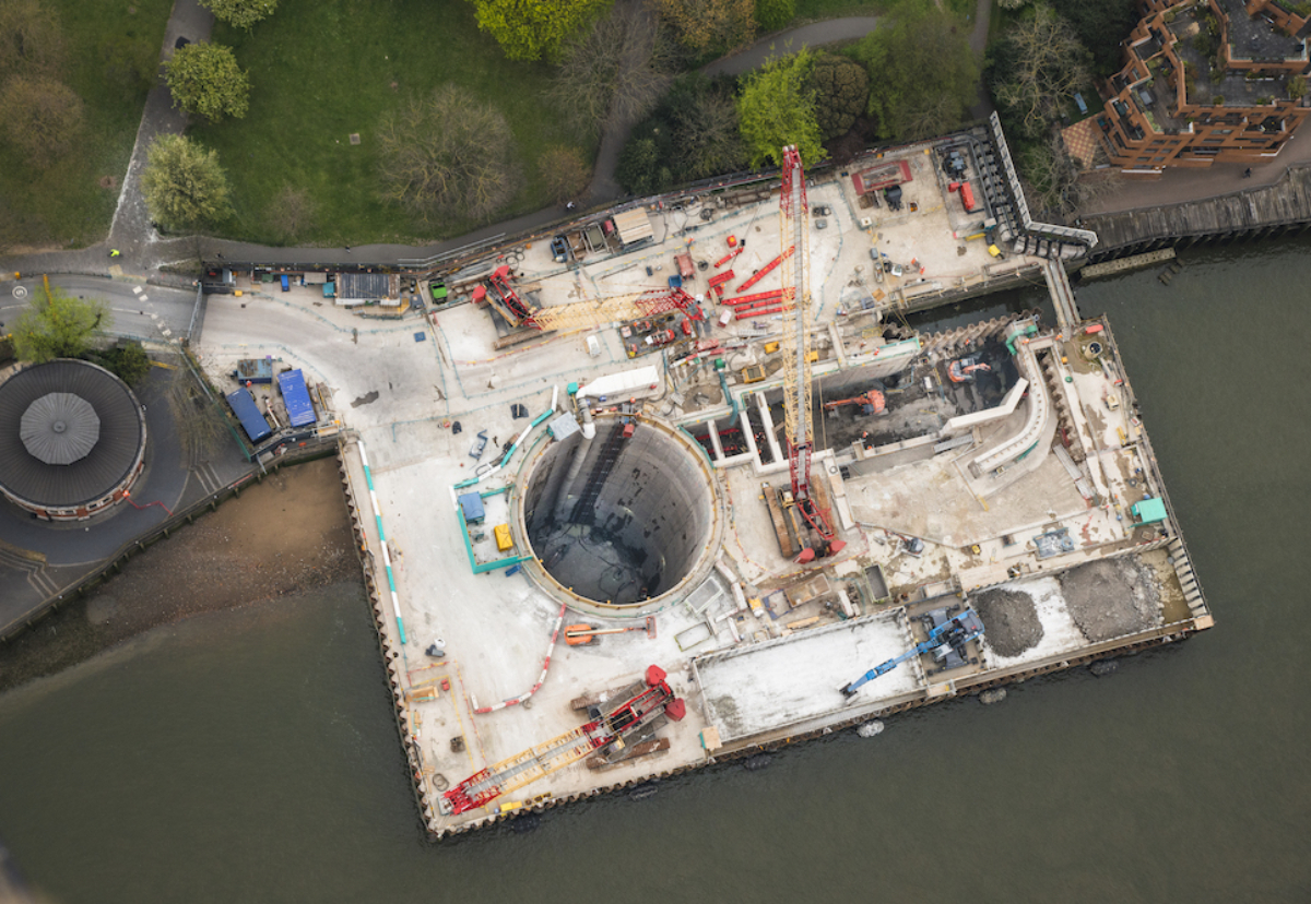 King Edward Memorial Park Foreshore – The shaft at this site in Wapping is the deepest and last to be completed on Tideway. This site will intercept an overflow point in the river wall and is the easternmost riverside site on the project. New public space will be created here
