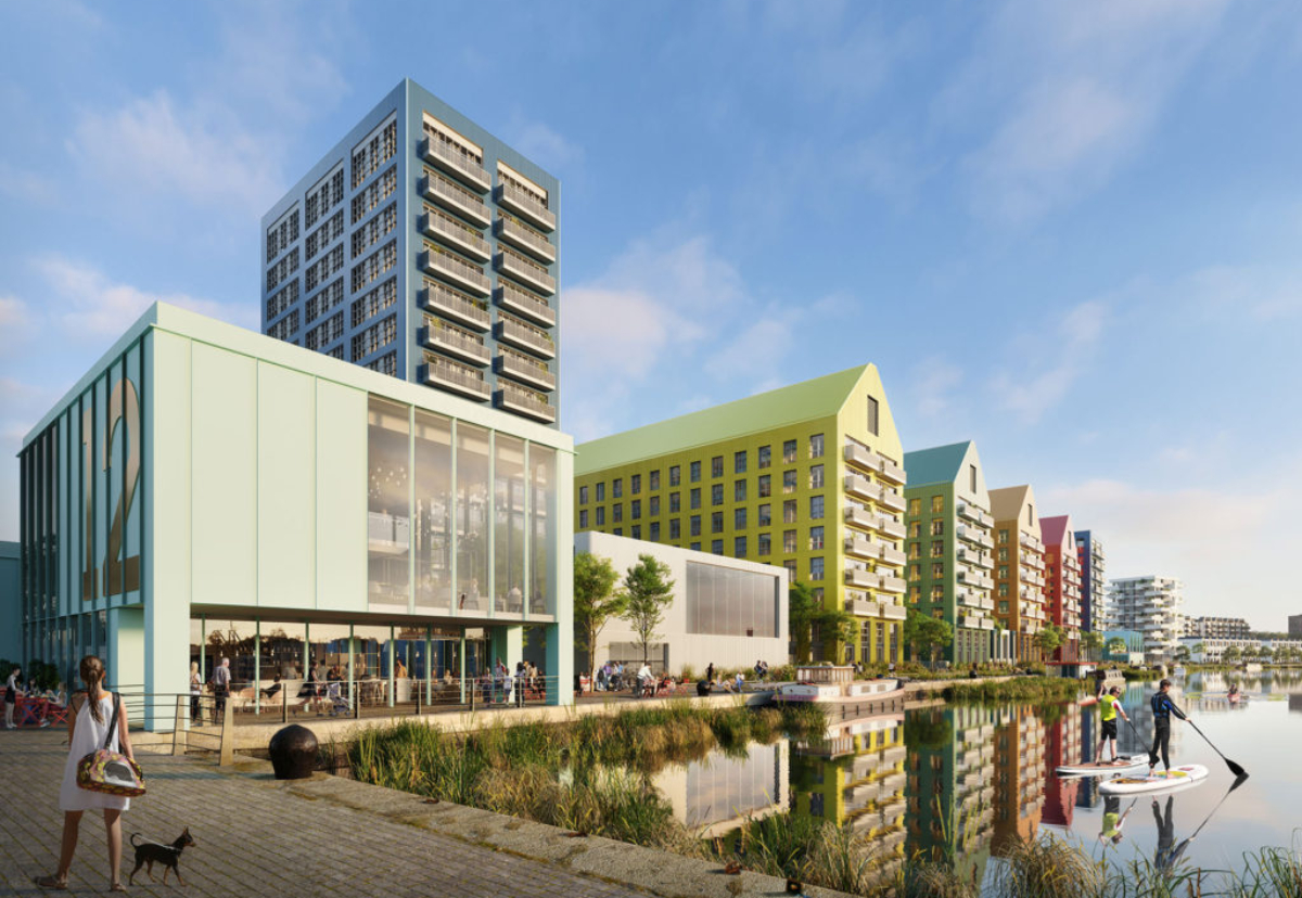 Cornerstone residential scheme on the north bank of the the broader 500-acre brownfield dockland regeneration scheme.