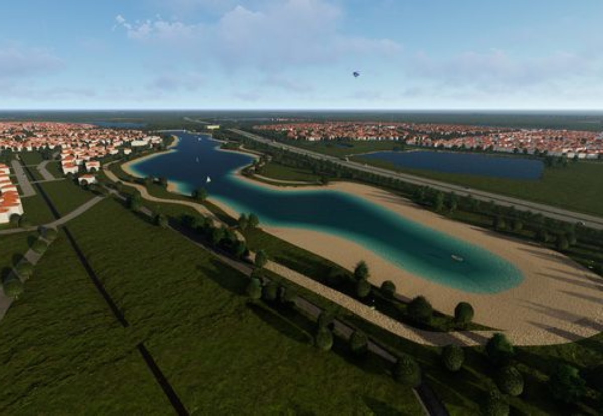 The first lake will be able to host local, national and international triathlon events