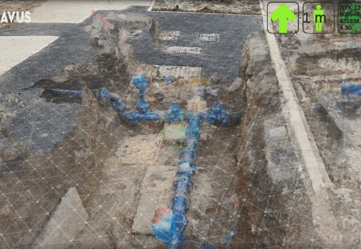 New augmented technology is building up a 3D image of underground services in the street