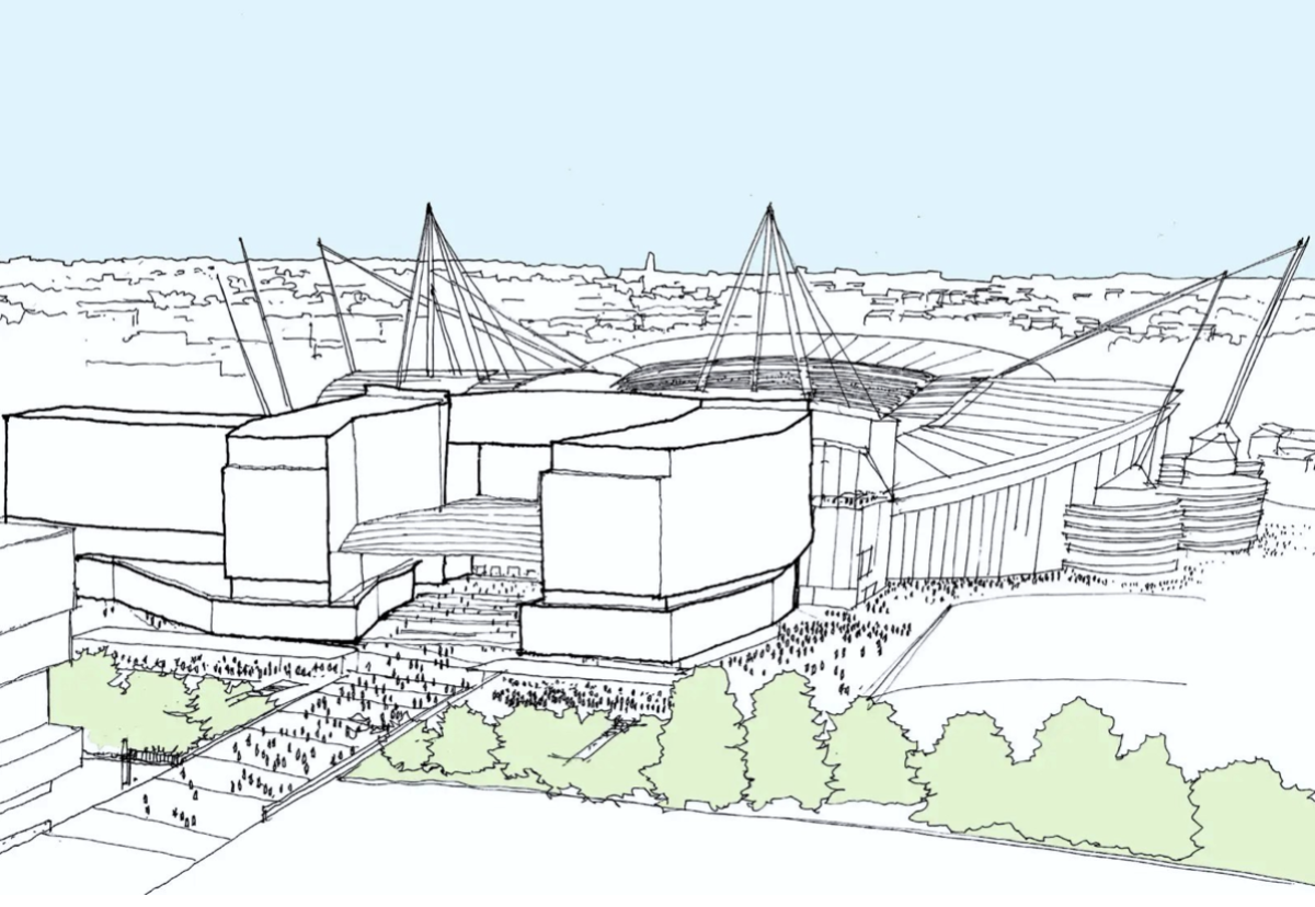 Plans for new North Stand building complex and covered fan zone