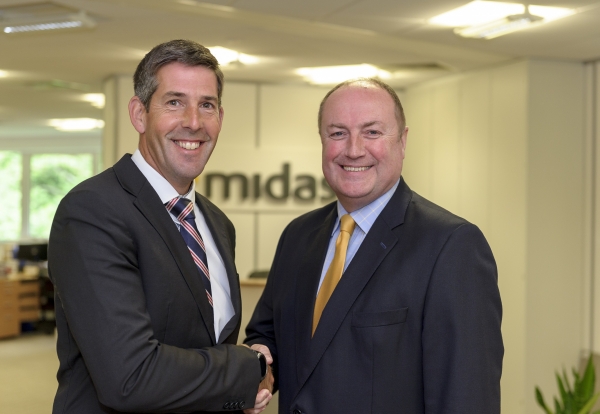 Peter Whitmore (left) with Midas Chief Executive Alan Hope
