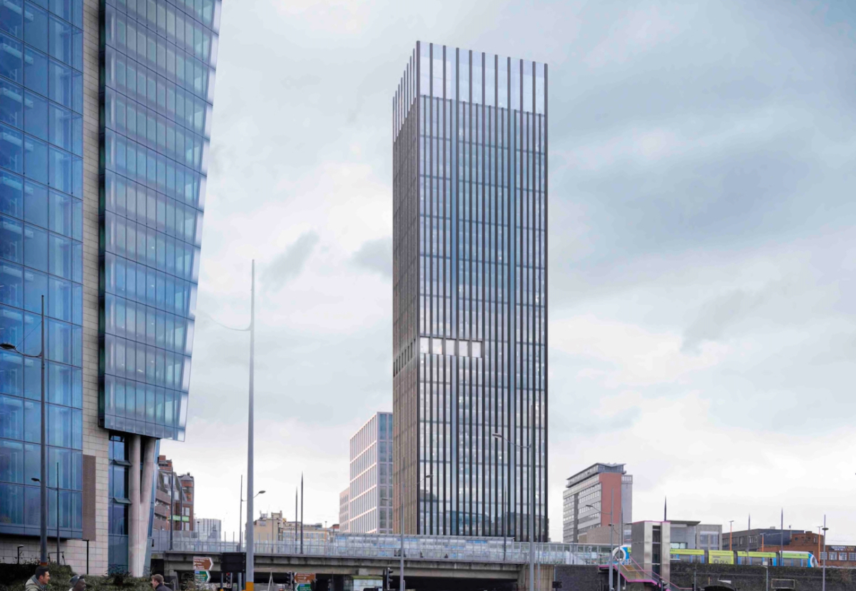 Designed by Ryder Architecture the scheme features a 39 storey building at the corner of Great Charles Street and Livery Street