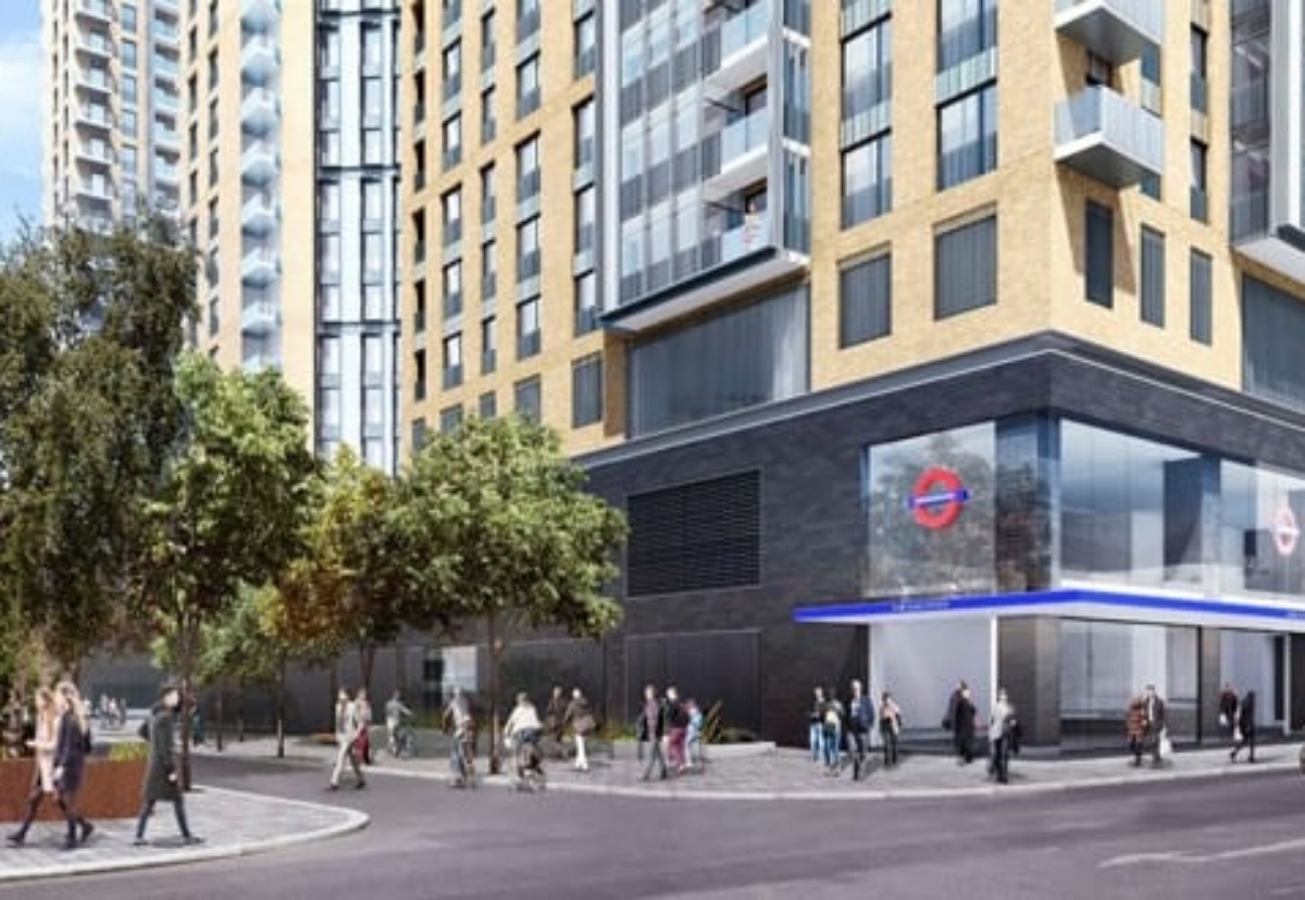 Planned over station development at Nine Elms tube station