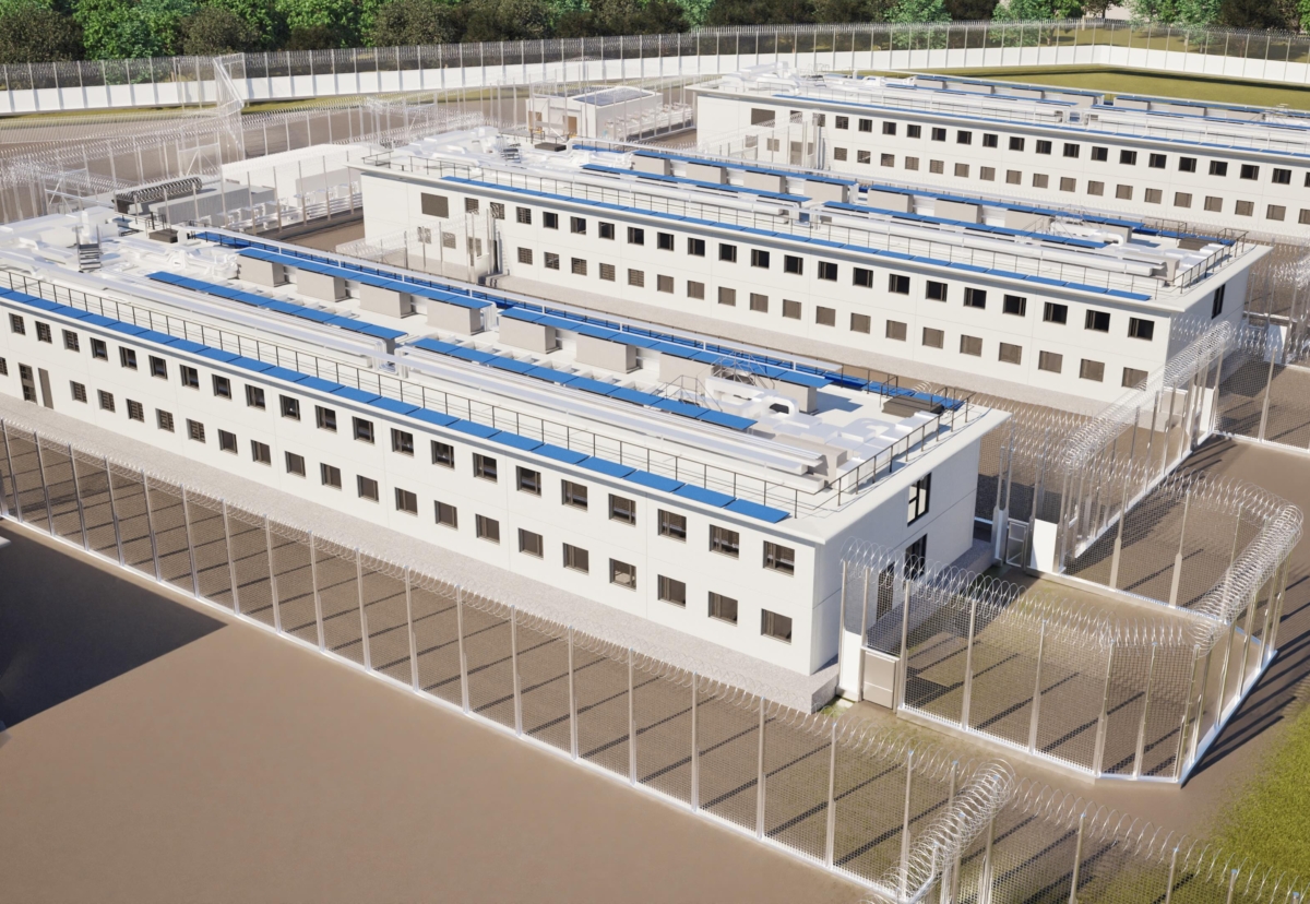 Three planned 60-bed houseblocks at Warwickshire prison