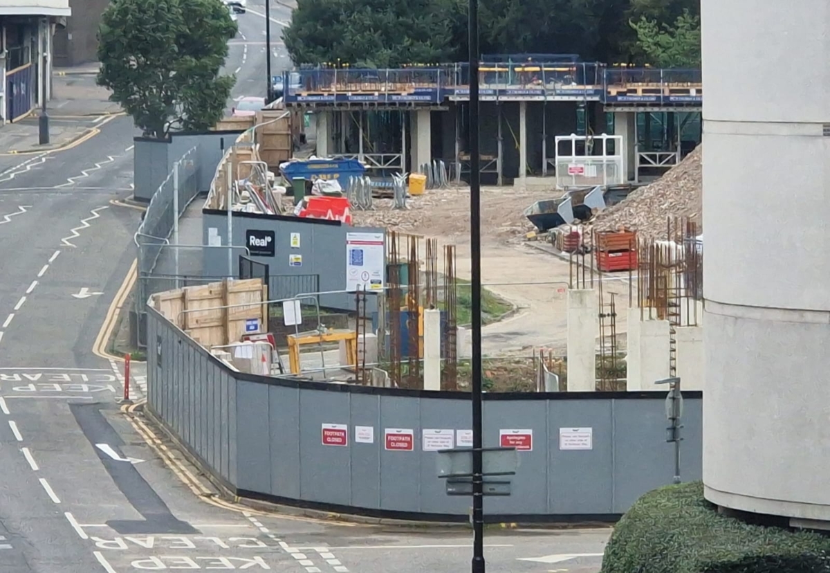 Construction work has stopped at the Sutton site